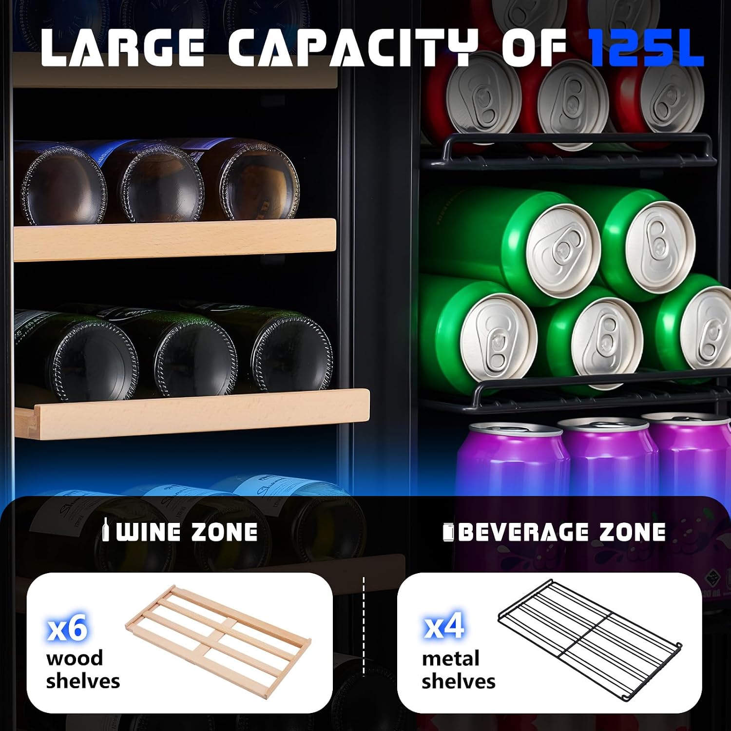 Beverage Refrigerator, 24-Inch - Wine Beer Dual Zone 评论和价格