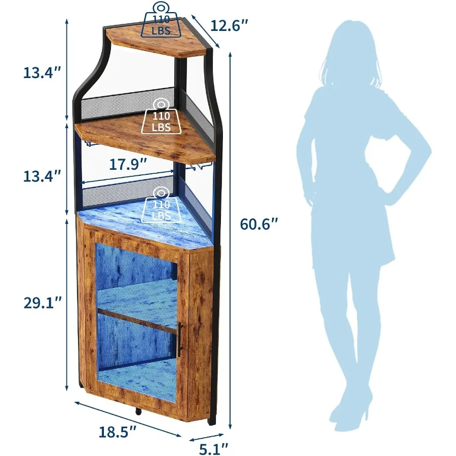 Corner Bar Cabinet for Home Us - Wine & Beer Guayaquil 评论和价格