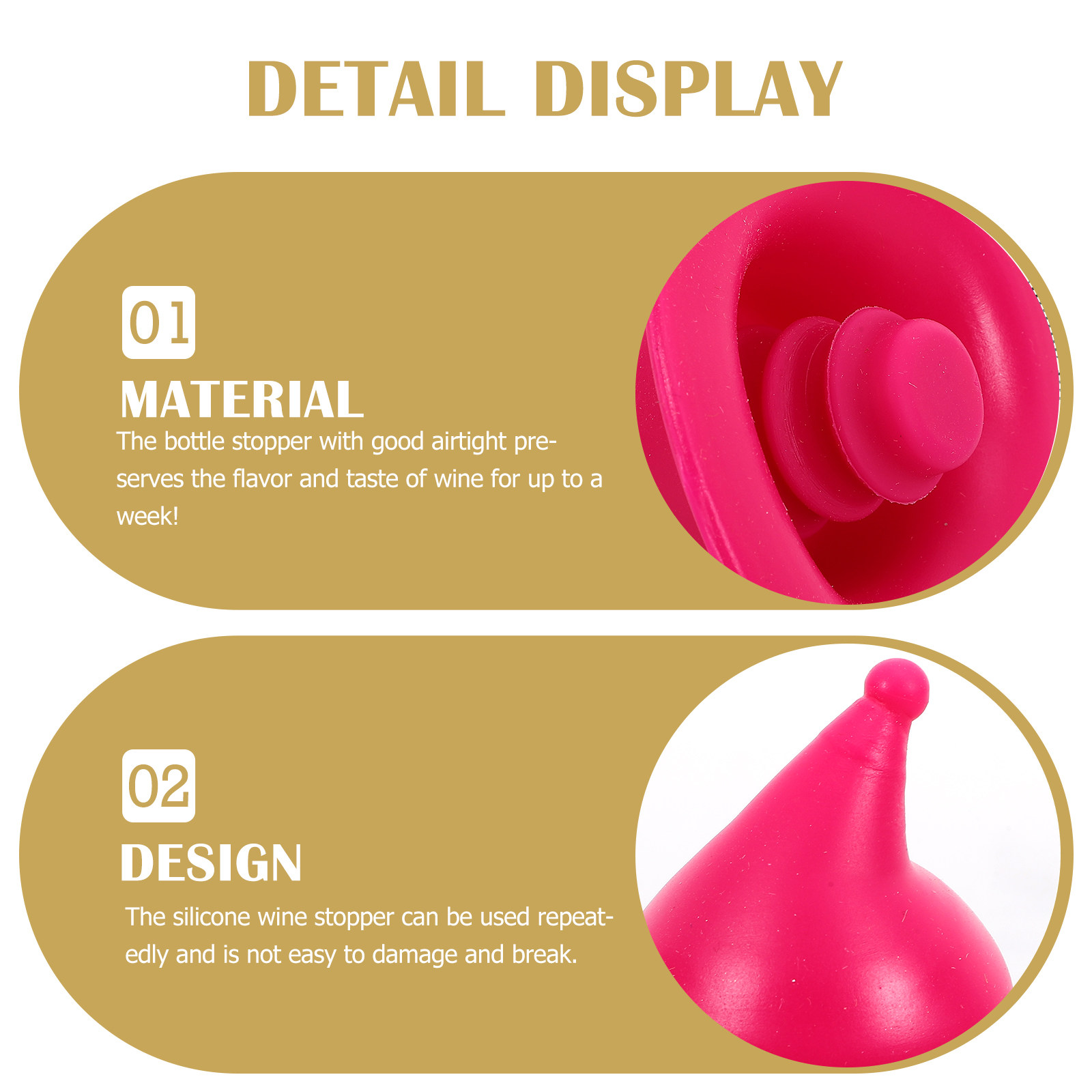 4Pcs Silicone Wine Bottle Stop - Wine Beer Hat 评论和价格