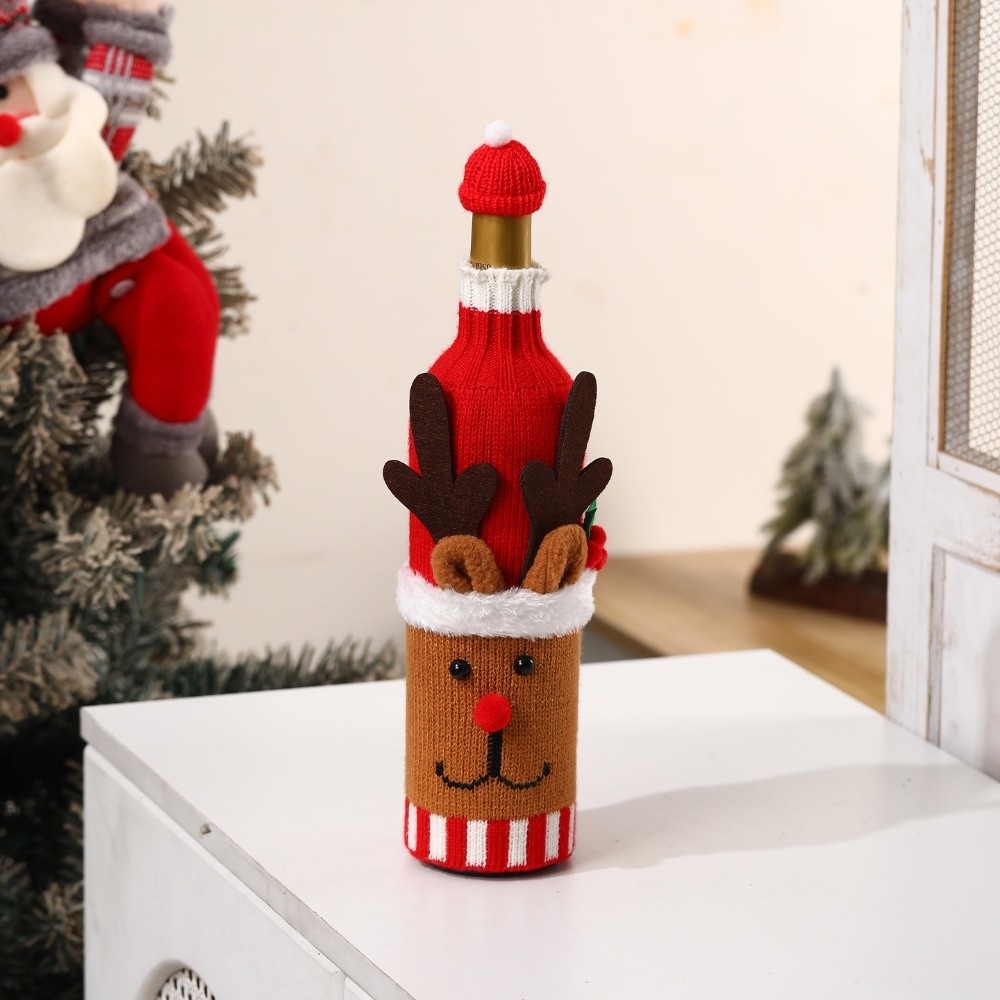 Knitted Wine Bottle Cover with - Wine Beer Hat 评论和价格