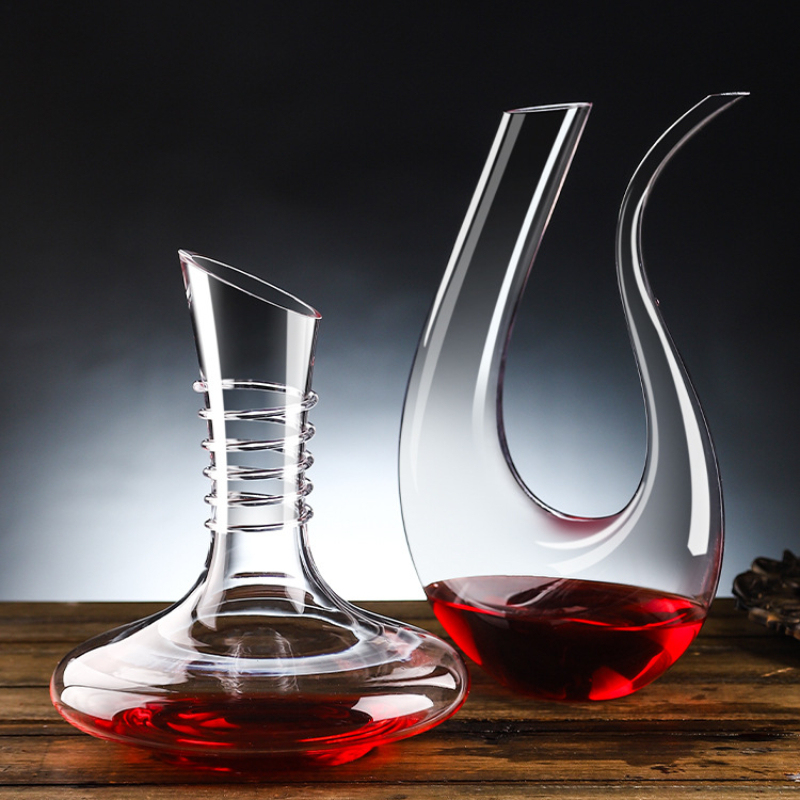 Crystal Glass Wine Decanter Lu - Wine Aerator Pour 评论和价格